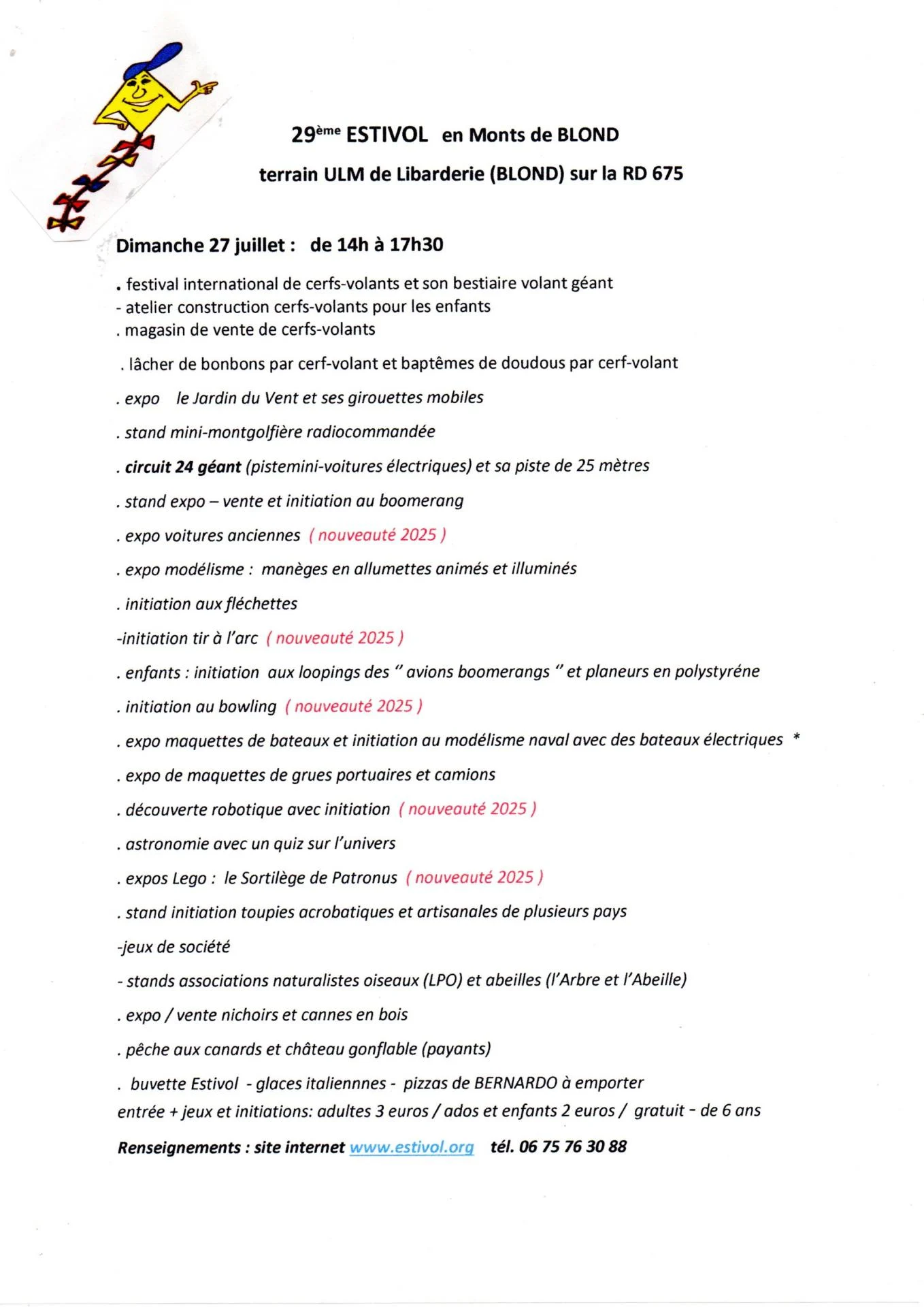 Programme 2025 29eme estivol